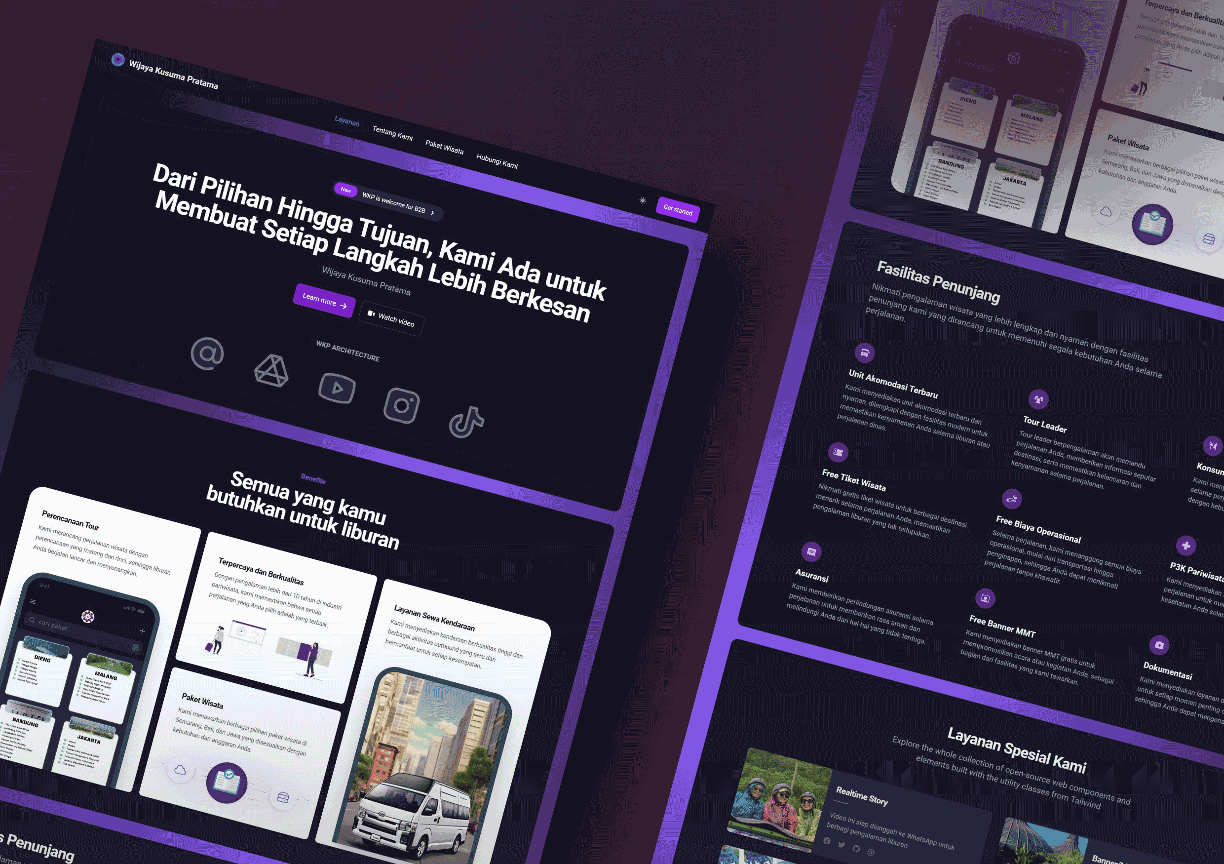 Web design layout on a whiteboard